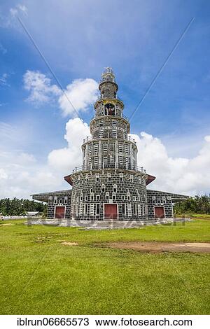 Stock Image - Church of the Sacred Heart, Matautu, Wallis Island, Wallis and Futuna, Melanesia, South Pacific, Oceania. Fotosearch