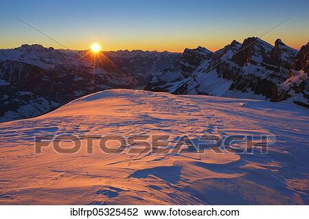 Stock Image - Churfirsten, Glarus Alps, Switzerland, Europe. Fotosearch