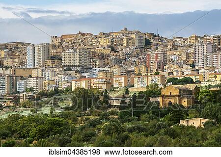City view, Agrigento, Sicily, Italy, Europe View Large Photo Image Stock Photo - City view, Agrigento, Sicily, Italy, Europe. Fotosearch