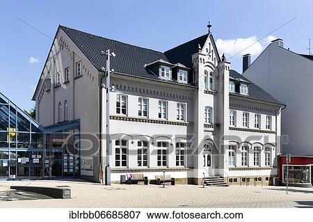 Stock Photo - Civic centre, cultural and event location and adult education centre, former school building, Gevelsberg, Ruhr area, North Rhine-Westphalia, Germany, Europe. Fotosearch