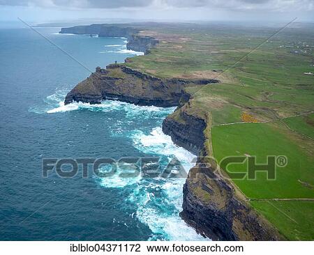 Cliffs of Moher, County Clare, Atlantic Ocean, Ireland, Europe View Large Photo Image Stock Image - Cliffs of Moher, County Clare, Atlantic Ocean, Ireland, Europe. Fotosearch