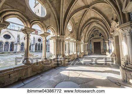 Cloister in Porto Cathedral, Barredo District, Porto, Portugal, Europe View Large Photo Image Stock Image - Cloister in Porto Cathedral, Barredo District, Porto, Portugal, Europe. Fotosearch