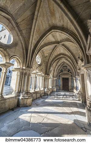 Cloister in Porto Cathedral, Barredo District, Porto, Portugal, Europe View Large Photo Image Stock Image - Cloister in Porto Cathedral, Barredo District, Porto, Portugal, Europe. Fotosearch
