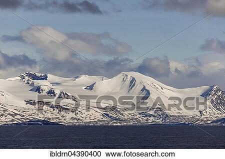 Coastline, snowy mountains, Northwest Coast, Svalbard, Spitsbergen, Norway, Europe View Large Photo Image Stock Image - Coastline, snowy mountains, Northwest Coast, Svalbard, Spitsbergen, Norway, Europe. Fotosearch