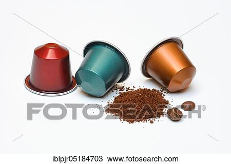 Coffee capsules and ground coffee, coffee capsules, capsule coffee, household waste, packaging View Large Photo Image Stock Image - Coffee capsules and ground coffee, coffee capsules, capsule coffee, household waste, packaging. Fotosearch