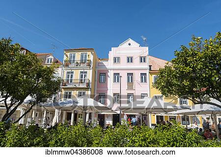 Colourful houses, Belém, Lisbon, Portugal, Europe View Large Photo Image Stock Photo - Colourful houses, Belém, Lisbon, Portugal, Europe. Fotosearch