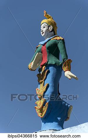 Colourful statue at Bayin Nyi, cave temple and hot springs, Mon State, Myanmar, Asia View Large Photo Image Stock Photography - Colourful statue at Bayin Nyi, cave temple and hot springs, Mon State, Myanmar, Asia. Fotosearch