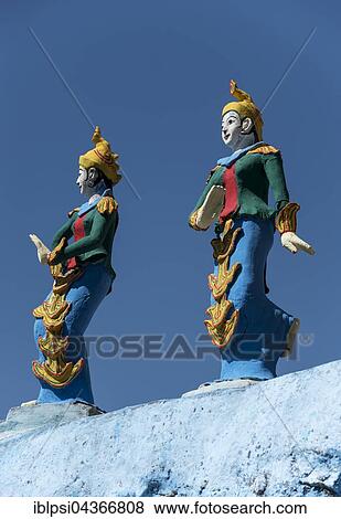 Colourful statues at Bayin Nyi, cave temple and hot springs, Mon State, Myanmar, Asia View Large Photo Image Stock Photo - Colourful statues at Bayin Nyi, cave temple and hot springs, Mon State, Myanmar, Asia. Fotosearch