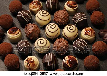 Confectionery, Praline, Chocolates View Large Photo Image Stock Photo - Confectionery, Praline, Chocolates. Fotosearch