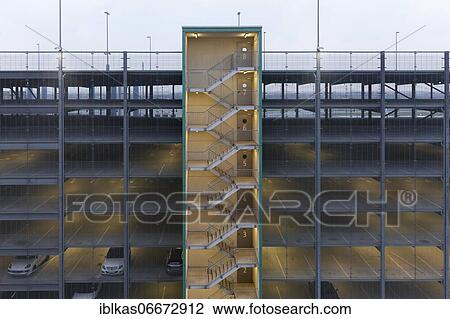 Corona pandemic, empty parking garage at Düsseldorf airport, dusk, North Rhine-Westphalia, Germany, Europe View Large Photo Image Stock Image - Corona pandemic, empty parking garage at Düsseldorf airport, dusk, North Rhine-Westphalia, Germany, Europe. Fotosearch