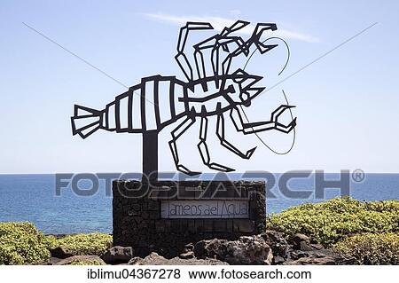 Crab sculpture by Cesar Manrique at Jameos del Aqua, Lanzarote, Canary Islands, Spain, Europe View Large Photo Image Stock Photo - Crab sculpture by Cesar Manrique at Jameos del Aqua, Lanzarote, Canary Islands, Spain, Europe. Fotosearch