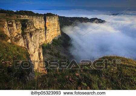 Stock Image - Creux du Van, Neuchâtel, Neuchâtel Jura, Switzerland, Europe. Fotosearch