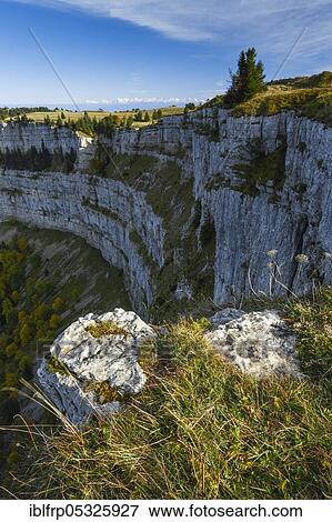 Stock Photo - Creux du Van, Neuchâtel, Switzerland, Europe. Fotosearch