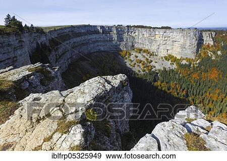 Stock Photo - Creux du Van, Neuchâtel, Switzerland, Europe. Fotosearch