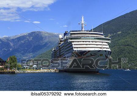 Cruise ship Arcadia in Aurlandsfjords, Flam Development, Norway, Europe View Large Photo Image Stock Image - Cruise ship Arcadia in Aurlandsfjords, Flam Development, Norway, Europe. Fotosearch