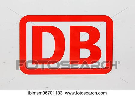 Stock Image - DB Deutsche Bahn logo on an ICE 3 train at Stuttgart central railway station Hbf station, Stuttgart, Germany, Europe. Fotosearch