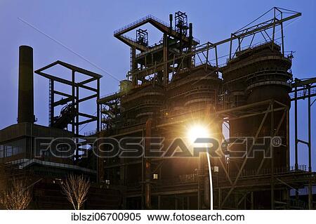 Stock Photography - Decommissioned industrial plant Phönix West with blast furnace 5 in the district of Hörde, Dortmund, Ruhr area, North Rhine-Westphalia, Germany, Europe. Fotosearch