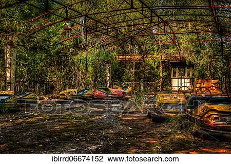 Dilapidated bumper car, fairground, Pripyat, Lost Place, Chernobyl exclusion zone, Ukraine, Europe View Large Photo Image Stock Image - Dilapidated bumper car, fairground, Pripyat, Lost Place, Chernobyl exclusion zone, Ukraine, Europe. Fotosearch