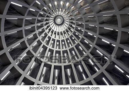 Stock Image - Dome of the pilgrimage church of Madonna delle Lacrime, Indoors, Province of Syracuse, Sicily, Italy, Europe. Fotosearch