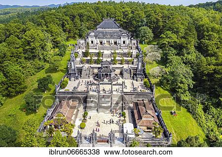 Drone shot, Tomb of Khải Định, Khai Dinh, Unesco site Hue, Vietnam, Thủy Bằng, Thị xã Hương Thủy, Thừa Thiên-Huế, Vietnam, Asia View Large Photo Image Stock Photo - Drone shot, Tomb of Khải Định, Khai Dinh, Unesco site Hue, Vietnam, Thủy Bằng, Thị xã Hương Thủy, Thừa Thiên-Huế, Vietnam, Asia. Fotosearch