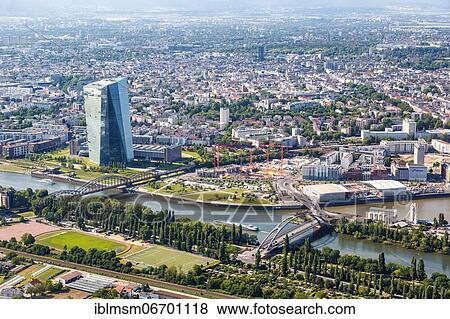 ECB European Central Bank skyscraper skyline aerial view river Main skyscraper city, Frankfurt, Germany, Europe View Large Photo Image Stock Photo - ECB European Central Bank skyscraper skyline aerial view river Main skyscraper city, Frankfurt, Germany, Europe. Fotosearch