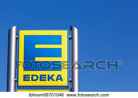 Edeka logo symbol sign supermarket food store shop, Germany, Europe View Large Photo Image Stock Photograph - Edeka logo symbol sign supermarket food store shop, Germany, Europe. Fotosearch