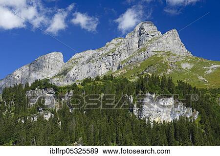 Stock Photo - Eggstock, Braunwald, Glarus, Glarus Alps, Switzerland, Europe. Fotosearch