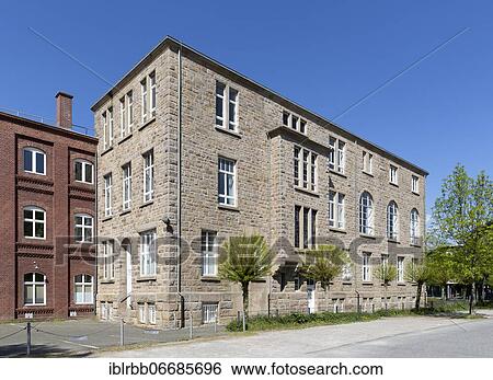 Stock Photograph - Elbers cotton textile factory, today Elbershallen leisure and cultural centre, Hagen, Westphalia, Ruhr region, North Rhine-Westphalia, Germany, Europe. Fotosearch