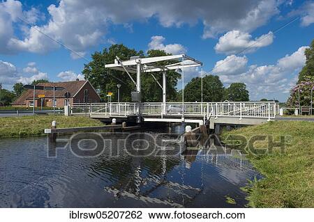 Stock Image - Elisabethfehn Canal, Fehnkanal, Elisabethfehn, Oldenburger Münsterland, Lower Saxony, Germany, Europe. Fotosearch