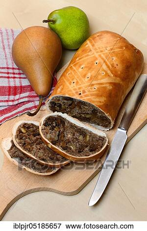 Engadine pear bread, Engadine, Switzerland, Europe View Large Photo Image Stock Photo - Engadine pear bread, Engadine, Switzerland, Europe. Fotosearch