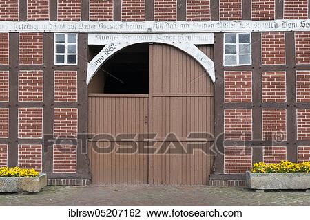 Entrance gate to Fachwerkhof, County of Vechta, Oldenburger Münsterland, Lower Saxony, Germany, Europe View Large Photo Image Stock Image - Entrance gate to Fachwerkhof, County of Vechta, Oldenburger Münsterland, Lower Saxony, Germany, Europe. Fotosearch