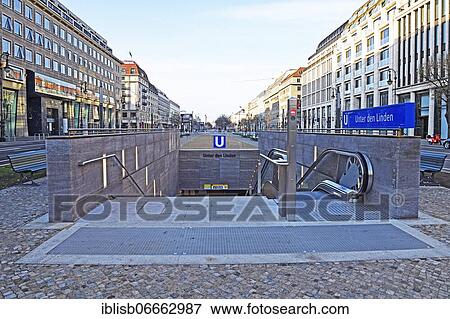 Entrance to the new station Unter den Linden of the underground line U5, Berlin, Germany, Europe View Large Photo Image Stock Photo - Entrance to the new station Unter den Linden of the underground line U5, Berlin, Germany, Europe. Fotosearch