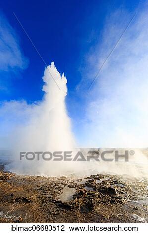 Eruption of the geyser Strokkur, geothermal area Haukadalur, Golden Circle, South Iceland, Iceland, Europe View Large Photo Image Stock Image - Eruption of the geyser Strokkur, geothermal area Haukadalur, Golden Circle, South Iceland, Iceland, Europe. Fotosearch