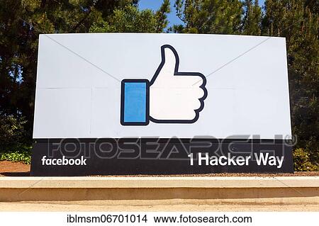 Facebook headquarters HQ with the thumbs up logo in Menlo Park, USA, North America View Large Photo Image Picture - Facebook headquarters HQ with the thumbs up logo in Menlo Park, USA, North America. Fotosearch