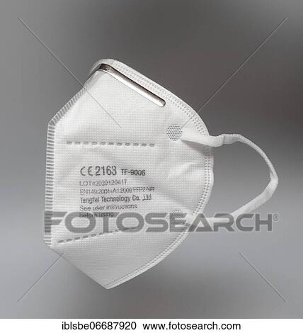 Stock Image - FFP2 mask, Corona protective mask for mouth and nose, Covid 19. Fotosearch