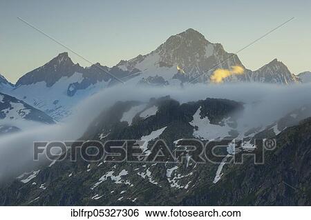 Stock Photograph - Finsteraarhorn, 4274 m, Switzerland, Europe. Fotosearch