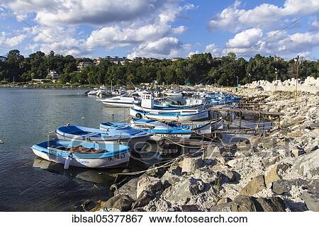 Stock Photo - Fishing harbour of Bjala, Bulgaria, Europe. Fotosearch