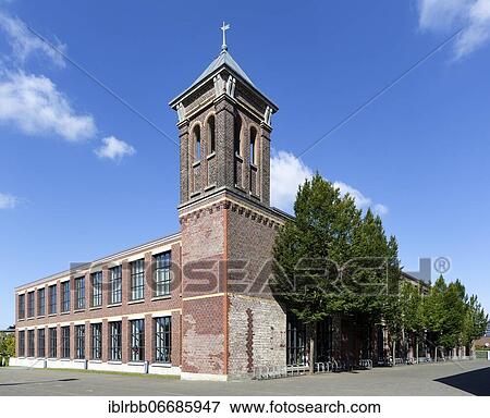 Stock Photo - Former spinning and weaving mill Paul Bendix, today Annette-von-Droste-Hülshoff-Gymnasium, Dülmen, Münsterland, North Rhine-Westphalia, Germany, Europe. Fotosearch