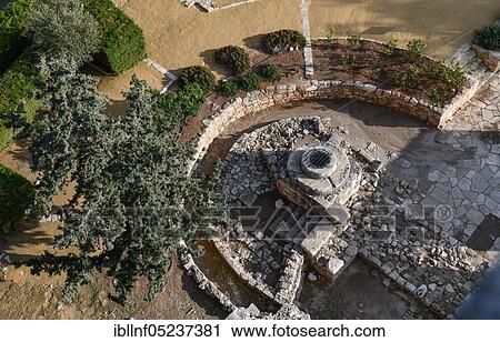 Stock Image - Fountain, Kolossi Crusader Castle, Limassol, Cyprus, Europe. Fotosearch