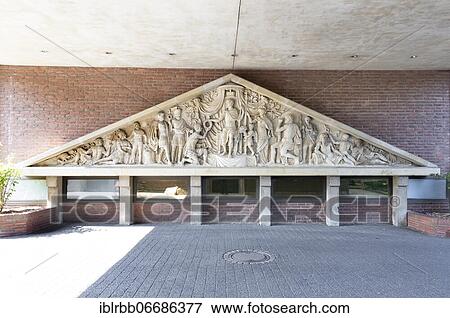 Stock Photo - Frieze depicting Frederick III, formerly attached to the Kleve Gate of the Wesel town fortifications, now on display at the town hall, Wesel, Lower Rhine, North Rhine-Westphalia, Germany, Europe. Fotosearch