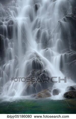 Stock Image - Froda waterfall, Valle Verzasca near Sonogno, Froda, Ticino, Switzerland, Europe. Fotosearch