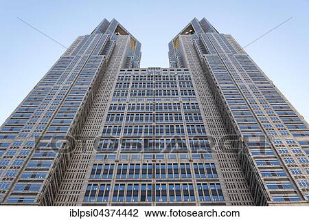 Frontal façade of Tokyo Metropolitan Government Building, Low-angle view, Shinjuku, Tokyo Japan View Large Photo Image Stock Image - Frontal façade of Tokyo Metropolitan Government Building, Low-angle view, Shinjuku, Tokyo Japan. Fotosearch