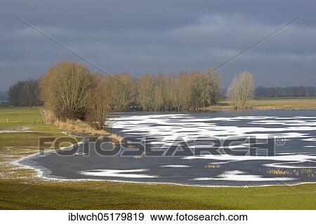 Frozen lake on the Lower Rhine, February, Rees, Lower Rhine, North Rhine-Westphalia, Germany, Europe View Large Photo Image Stock Photo - Frozen lake on the Lower Rhine, February, Rees, Lower Rhine, North Rhine-Westphalia, Germany, Europe. Fotosearch