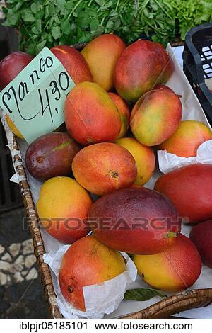 Stock Image - Fruit sales in the market hall of Funchal, Madeira, Portugal, Europe. Fotosearch