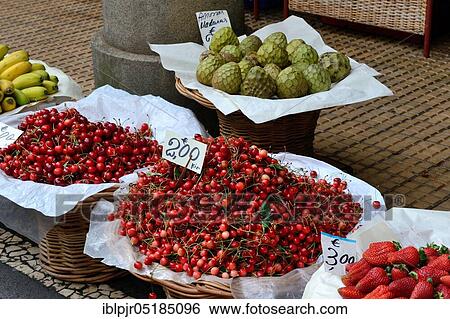 Fruit sales in the market hall of Funchal, Madeira, Portugal, Europe View Large Photo Image Stock Photograph - Fruit sales in the market hall of Funchal, Madeira, Portugal, Europe. Fotosearch