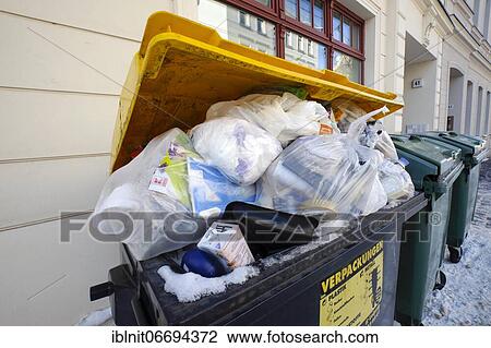Full garbage can, Leipzig, Saxony, Germany, Europe View Large Photo Image Stock Image - Full garbage can, Leipzig, Saxony, Germany, Europe. Fotosearch