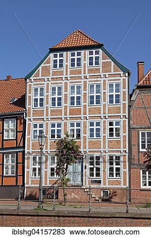 Gabled house, old harbour, Stade, Lower Saxony, Germany, Europe View Large Photo Image Stock Image - Gabled house, old harbour, Stade, Lower Saxony, Germany, Europe. Fotosearch