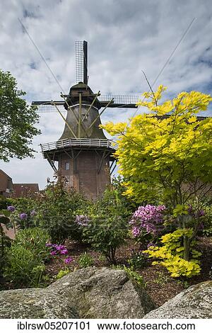 Gallery-Hollaender-Windmuehle, built 1870, Saterland, Oldenburger Münsterland, Lower Saxony, Germany, Europe View Large Photo Image Stock Image - Gallery-Hollaender-Windmuehle, built 1870, Saterland, Oldenburger Münsterland, Lower Saxony, Germany, Europe. Fotosearch