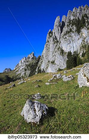 Gastlosen, Gruyère region, Fribourg Prealps, Switzerland, Europe View Large Photo Image Stock Image - Gastlosen, Gruyère region, Fribourg Prealps, Switzerland, Europe. Fotosearch