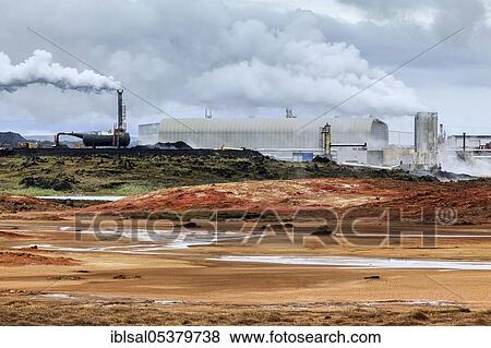 Geothermal Power Plant, Iceland, Europe View Large Photo Image Stock Photo - Geothermal Power Plant, Iceland, Europe. Fotosearch
